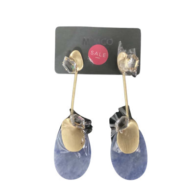 NEW Mimco Earrings Blue / Gold 