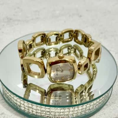 Fossil Gold Square Detail Watch-Model ES-1870