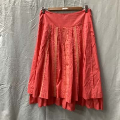 Sandra Steiner Womens  Size S A-Line Skirt Peach F