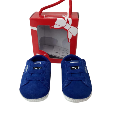 NEW - Puma Suede Crib Shoes True Blue Size UK 1