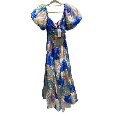 BNWT Billy J Womens  Size 14 Maxi Dress Blue / Cream / Multicoloured 