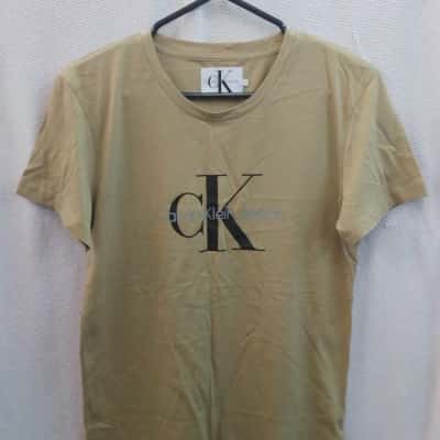 Calvin Klein Mens  Size L Short Sleeve T-shirt Beige 