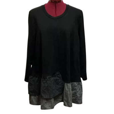 Taking Shape Womens  Size 16 3/4 Sleeve Top Black  