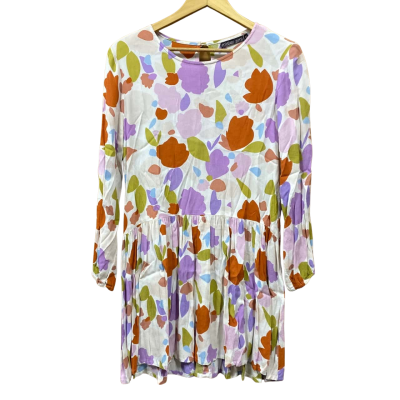 Mister Zimi Pink Multicolour Print Long Sleeve Dress Size 8