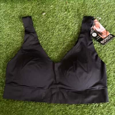 Bonds Black Invisi Crop Top Size 12