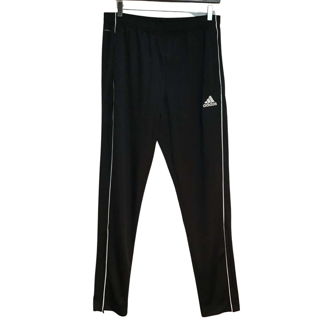 Adidas Mens Size L Straight Leg Black Track Pants