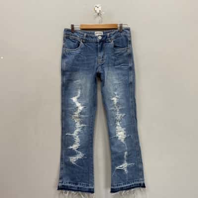 Bevis Studio Mens  Size 32 / L Relaxed Fit  Distressed Jeans Blue 
