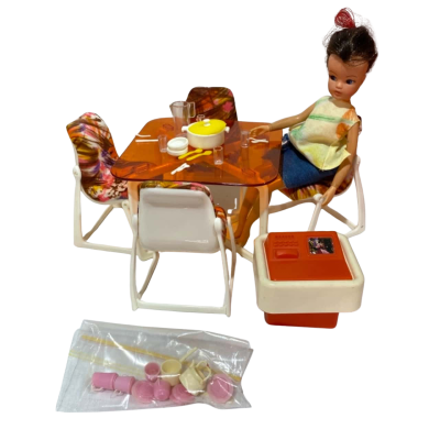 Vintage Barbie Furniture (Table & Chairs Set)