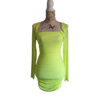 Bardot Womens  Size L / M Bodycon Dress Green/Lime BNWT