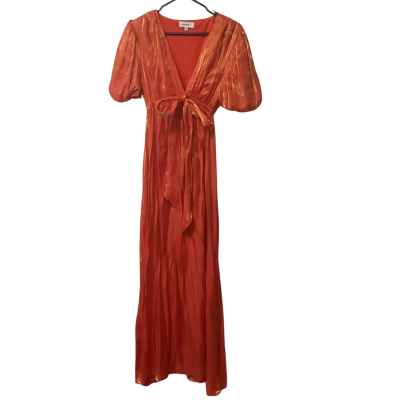  Womens Faeriesty  Size S Maxi Dress Orange 