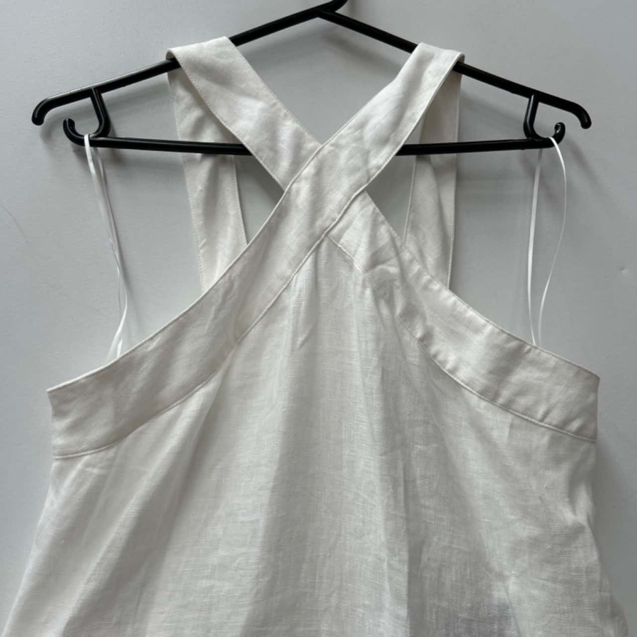 knee length dresses for ladies Allure Midi Dress - Soft White Linen