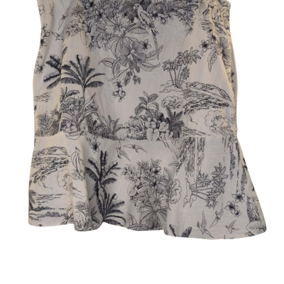 Witchery Womens  Size 12 Navy Blue / Pattern / White Skirt 