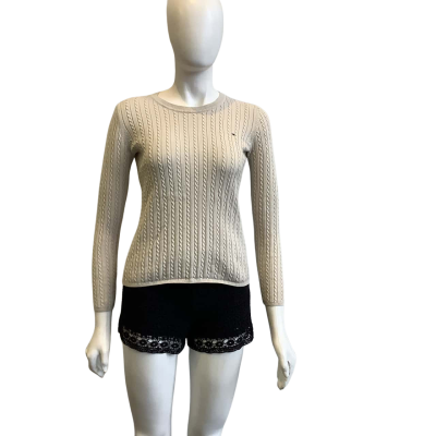 Tommy Hilfiger Women's Size Knit XXS Jumper Cream 