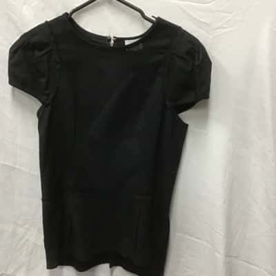 Seed Heritage Womens  Size 10 Short Sleeve Top Black  