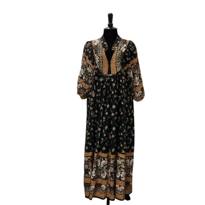 Jaase Womens Size XS Kaftan Black / Floral 