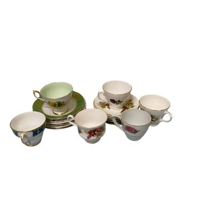 Vintage Cups, Saucers & Cake Plates - Collection of 6 each