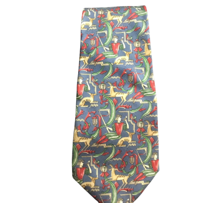 Salvatore F.  Necktie 100% Silk Pattern / Teal 