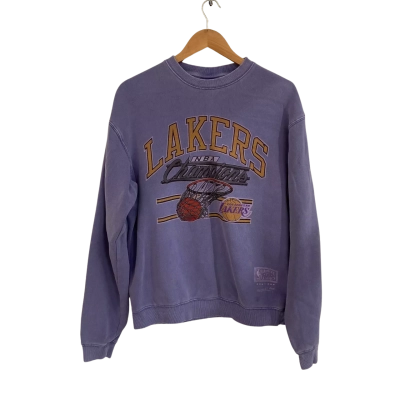 Mitchell & Ness Los Angeles Lakers Womens  Size M / S Crew Neck Jumper Blue 