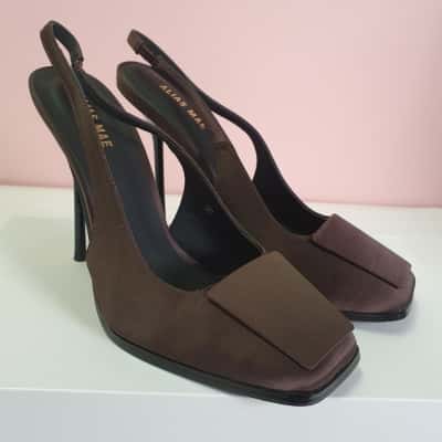 Alias Mae Women's Size 38 Charlotte Choc Satin Stiletto 