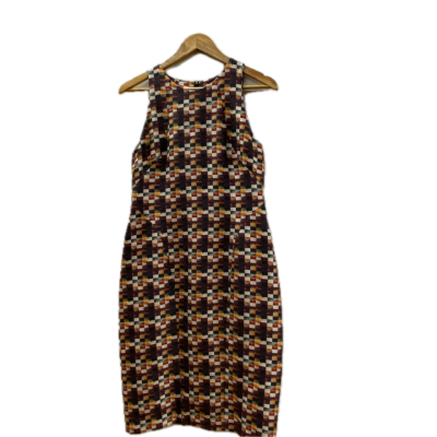 Bianca Spender Womens Dress Size 10 Multicoloured Cotton Silk Blend