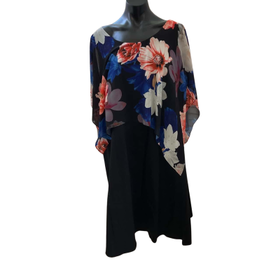 Autograph Womens  Size 20 Cocktail Dress Black  / Floral 