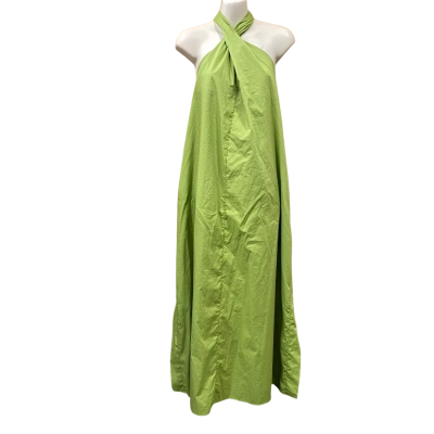 Dissh Olive Green Halter Neck Dress Size 14
