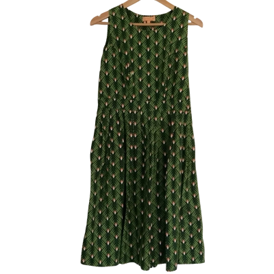 Karma East   Sleeveless Midi-Length Cotton Dress.   Size L 