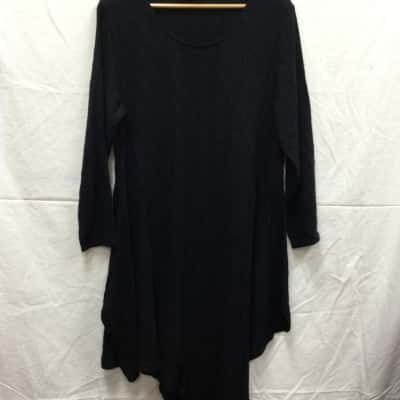 JGeneration Womens Size 14 Linen Black Tunic Top