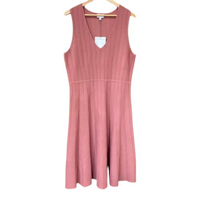 Witchery Dusty Rose V-Neck Knit Dress Size XL
