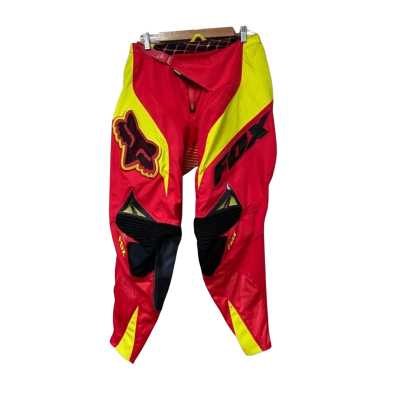 Fox Mens Size 36 Black  / Red / Yellow Motorbike Pants