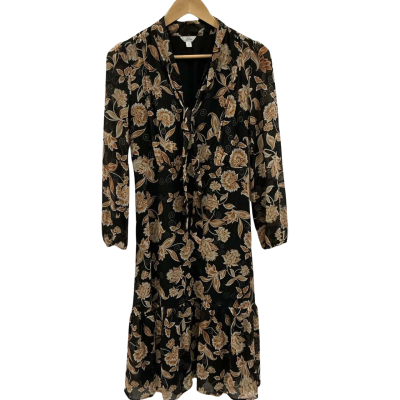 Jane Lamerton black polyester dress, Size 10