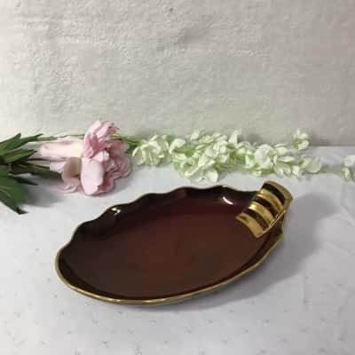 Vintage Art Deco Carlton Ware Hand-painted "Rouge Royale" Oval Serving Dish