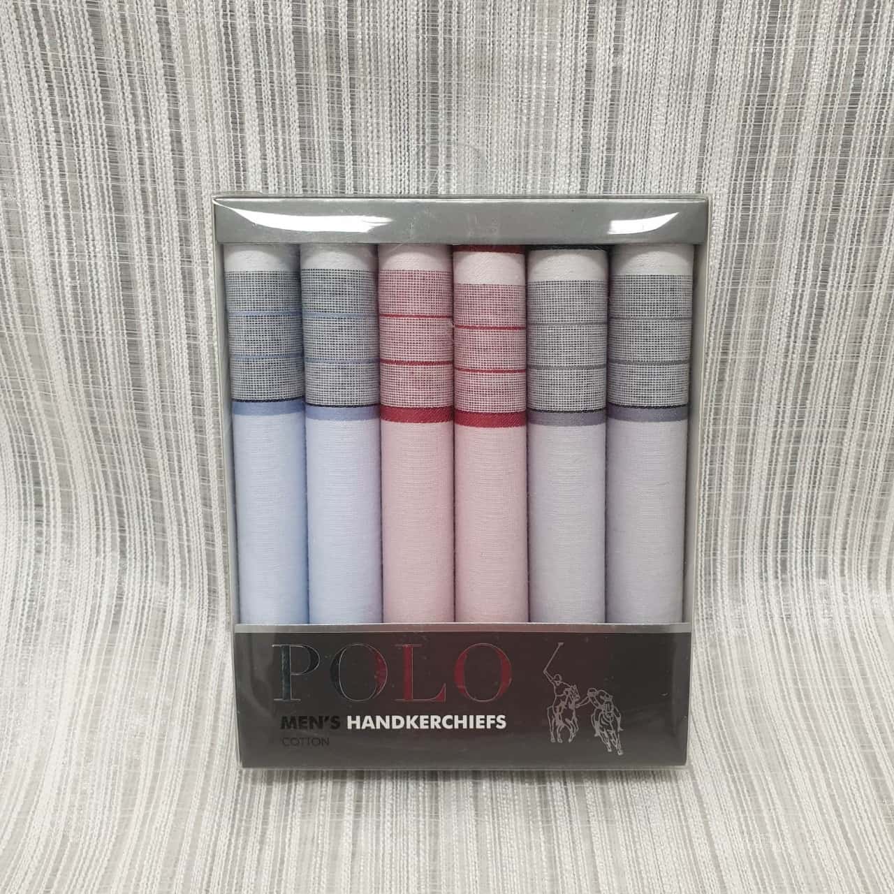 Polo Vintage Mens 6 Pack Handkerchief Set Brand New Still In Box Great ...