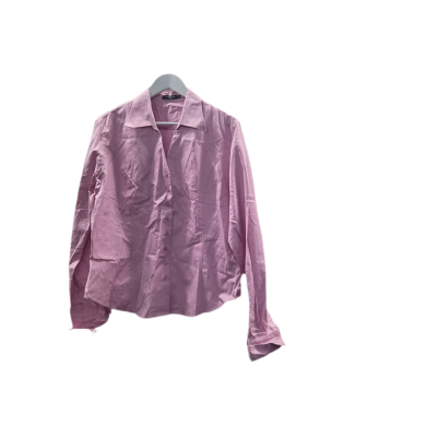 TM Lewin Woman Pink Herringbone Stripe 100% Cotton Long Sleeve Shirt – Size 18