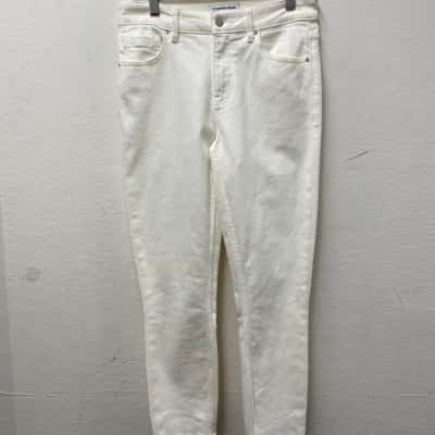 Country Road Womens  Size 8 Slim Fit Jeans White -92% Cotton