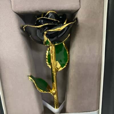 Black Infinity Rose 24 Karat Gold