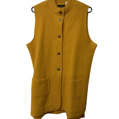 Women’s Marco Polo Size L  wool Mustard vest jacket