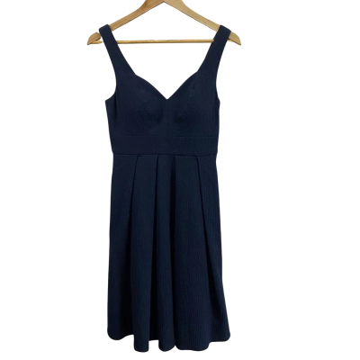 Forever New Womens  Size 8 Chantal Jacquard Prom Dress Navy Blue