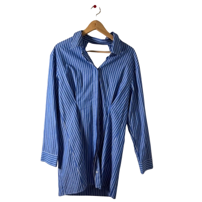 AERE Womens  Size 14 Mini Dress Blue / White 