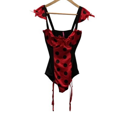  Womens  Size M Bodysuit Black / Red