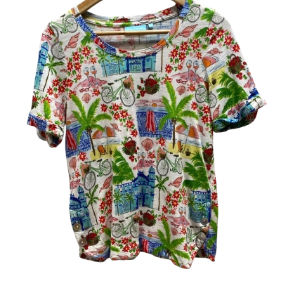 Blue Illusion Womens  Size XS Pattern Top