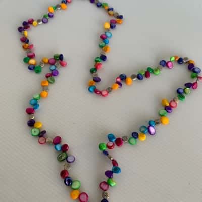 Dyed Shell Bead Necklace