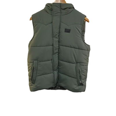  BNWT Republic Clothing Mens  Size M Sleeveless Puffer Olive RRP $99.95