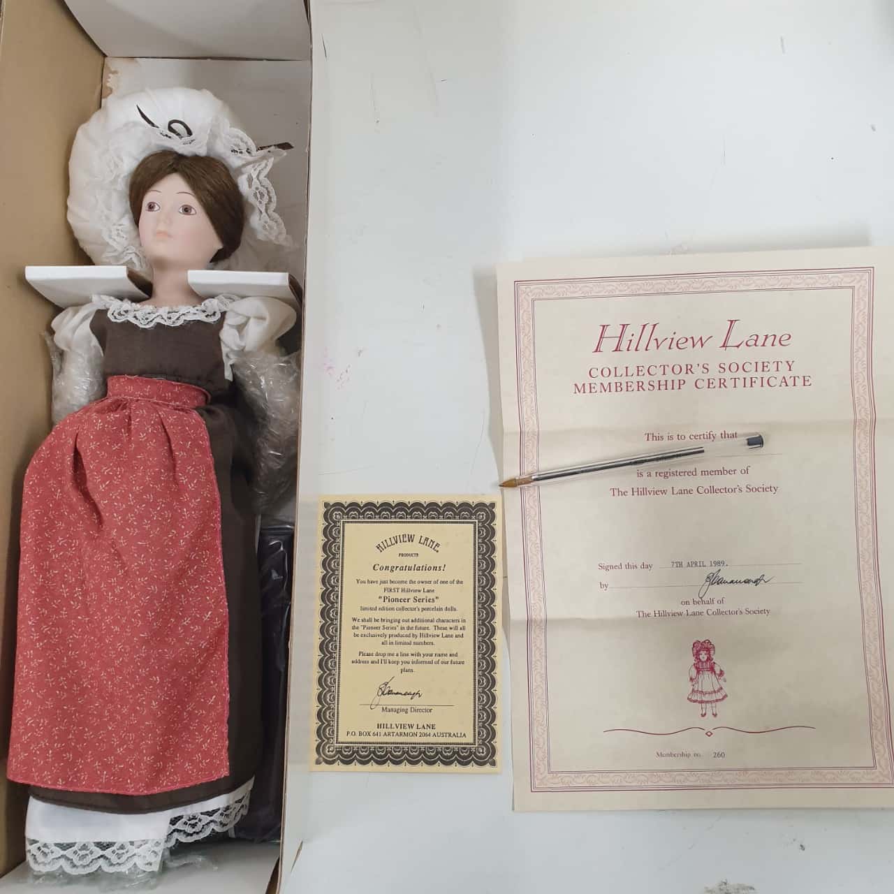 Hillview Lane First Fleet Australian Pioneers Bicentennial Doll (Brand