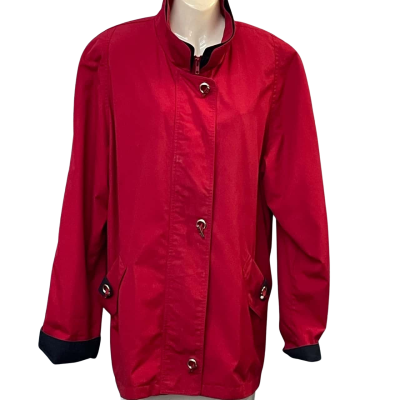 Sanro Womens Size 18 Winter Coat Navy Blue/Red
