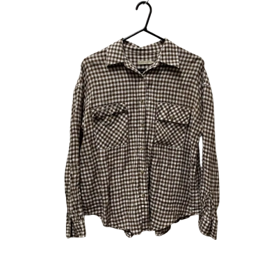 R.M. Williams Long Sleeve Shirt Womens  Size 8 Brown / Gingham / White 