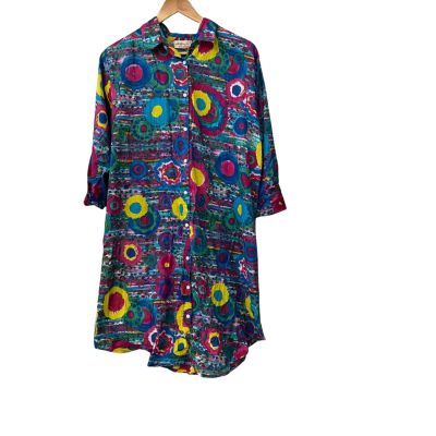 Antica Sartoria Womens  Size 10 Shirt Dress Multicoloured 