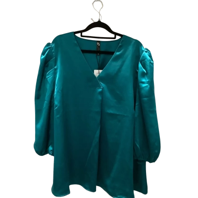 Taking Shape Womens  Size 20 3/4 Sleeve Top Green Satin RRP $129.99