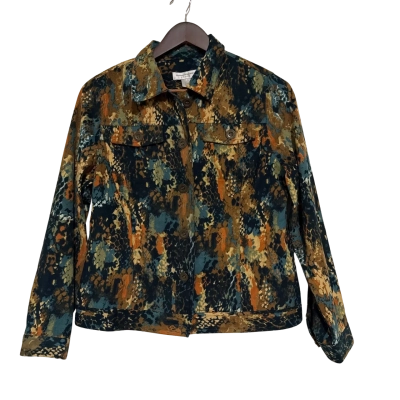 Christopher and Banks Womens Size M / Petite Lightweight Button-up Retro Overshirt Multicoloured 