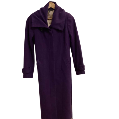 Charlie Brown Womens  Size 8 Trench Coat Purple 